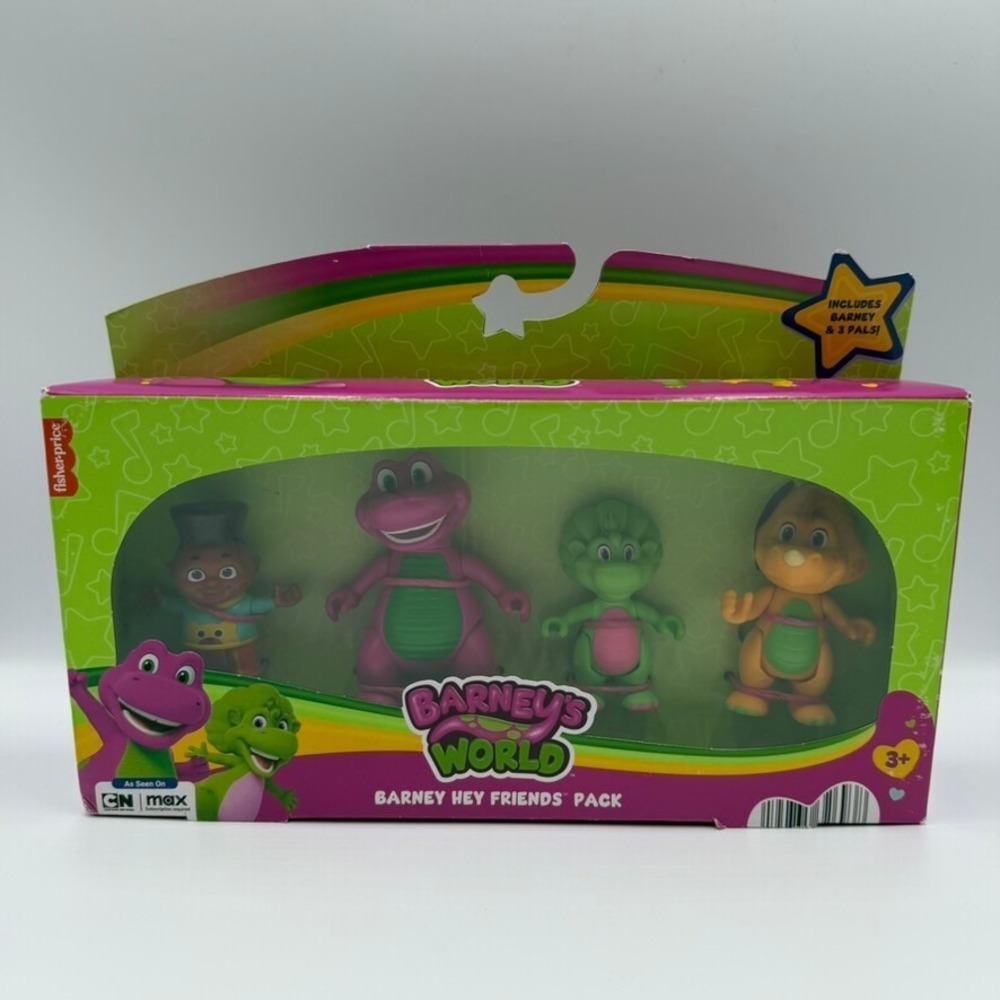 Fisher Price Barney's World Hey Friends‎ 4 Pack Mattel NEW NIB Sealed Toys